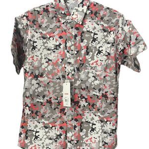 Staple Mens Pigeon Button-down Collared Camo Short sleeved shirt